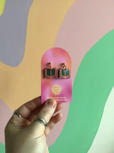 Load image into Gallery viewer, Single Open Book Earrings