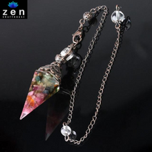 Load image into Gallery viewer, Illuminating Intuition Crystal Pendulum
