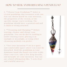 Load image into Gallery viewer, Illuminating Intuition Crystal Pendulum