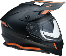 Load image into Gallery viewer, Z1R, Z1R Range Helmet - Uptake Black/Orange, Small – Versatile Motorcycle Helmet with Drop-Down Sun Visor and Removable Lining