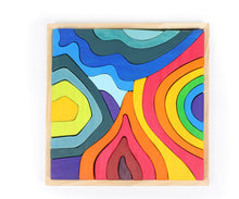 Load image into Gallery viewer, **Pre-order (Ships in 2-3 Weeks)**Large STAINED Four Elements Wooden Stacking Puzzles Building Blocks