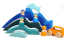 Load image into Gallery viewer, **Pre-order (Ships in 2-3 Weeks)**Large STAINED Four Elements Wooden Stacking Puzzles Building Blocks