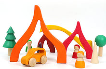 Load image into Gallery viewer, **Pre-order (Ships in 2-3 Weeks)**Large STAINED Four Elements Wooden Stacking Puzzles Building Blocks