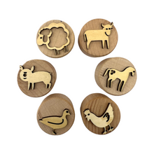 Load image into Gallery viewer, **Pre-order (Ships in 3-4 Weeks)**Wooden Playdough Stampers Set