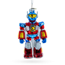 Load image into Gallery viewer, Battle Robot with Power Core Bot Glass Christmas Ornament