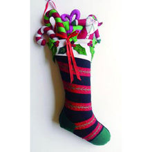 Load image into Gallery viewer, 25" Black Stocking w/Santa &amp; Gifts Decor