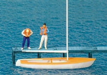 Load image into Gallery viewer, Preiser 10678 HO Scale Korsar Sailboat w/2 Sailors Putting On Life Jackets