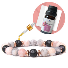 Load image into Gallery viewer, Stress Relief Crystal Aromatherapy Bracelet Set