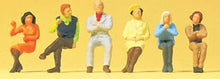 Load image into Gallery viewer, Preiser 14073 HO Scale Pedestrians -- Seated Persons pkg(6)