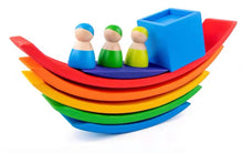 Load image into Gallery viewer, **Pre-order (Ships in 1-2 Weeks)**12-Piece Rainbow Wooden Peg Dolls – Primary Color