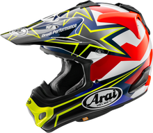 Load image into Gallery viewer, ARAI HELMETS, ARAI HELMETS VX-Pro4 Stars &amp; Stripes Helmet – Yellow, Small – Advanced Features for Off-Road Protection