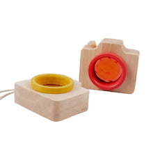 Load image into Gallery viewer, **Pre-order (Ships in 1-2 Weeks)**5 Pcs Mini Gemmed Wooden Camera Kaleidoscope