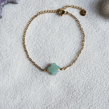 Load image into Gallery viewer, &quot;Keep Up Hope&quot; Green Aventurine Clover Bracelet