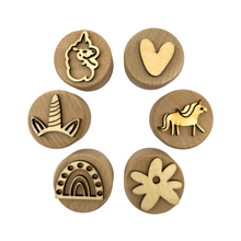 Load image into Gallery viewer, **Pre-order (Ships in 3-4 Weeks)**Wooden Playdough Stampers Set