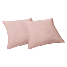 Load image into Gallery viewer, Tache Cotton Stone Washed Soothing Pastel Rustic Blush Pink Cushion Covers / Euro Sham (JHW-863)