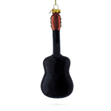Load image into Gallery viewer, Rocking' Glittered Guitar Glass Christmas Ornament