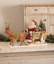 Load image into Gallery viewer, Santa in a One Horse Open Sleigh Vintage Santa by Bethany Lowe Designs