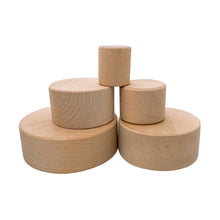 Load image into Gallery viewer, 5 Pcs Natural Wooden Stacking Nesting Cup Bowl Set