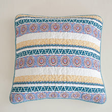 Load image into Gallery viewer, Tache Cotton Patchwork Blue Yellow Old World Hummingbirds Garden Euro Sham (JHW-936)