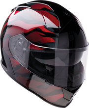Load image into Gallery viewer, Z1R, Z1R Warrant Panthera Helmet - Black and Red, Large - Polycarbonate Shell &amp; Sun Visor