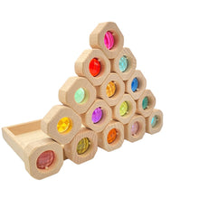 Load image into Gallery viewer, **Pre-order (Ships in 2-3 Weeks)**15 Pcs Bitcoin Pastel/Macaron Window Blocks Set with Storage Tray