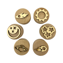 Load image into Gallery viewer, **Pre-order (Ships in 3-4 Weeks)**Wooden Playdough Stampers Set