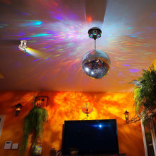 Load image into Gallery viewer, Yescom Shiny Disco Ball with Motor, RGB Light Home Party(12&quot;, 16&quot; Opts)
