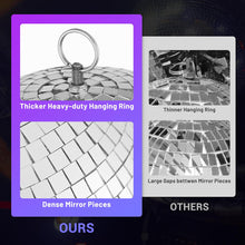 Load image into Gallery viewer, Yescom Shiny Disco Ball with Motor, RGB Light Home Party(12&quot;, 16&quot; Opts)