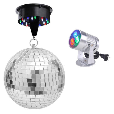 Yescom Shiny Disco Ball with Motor, RGB Light Home Party(12