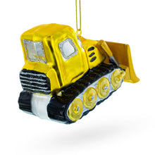 Load image into Gallery viewer, Bulldozer Glass Christmas Ornament