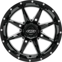 Load image into Gallery viewer, QuadBoss, QuadBoss Slicer 14x7 PowerSports Wheel with Black Center Caps