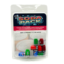 Load image into Gallery viewer, Minifig Soda Pack (10 Soda Cans) made from LEGO parts - B3 Customs