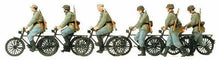 Load image into Gallery viewer, Preiser 16596 HO Scale German Army WWII Unpainted Bicycle Unit