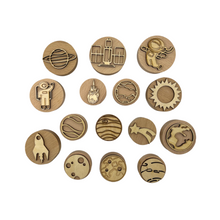 Load image into Gallery viewer, **Pre-order (Ships in 3-4 Weeks)**Wooden Playdough Stampers Set
