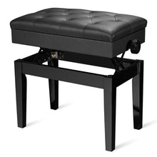 Load image into Gallery viewer, Yescom Piano Bench Leather Seat Adjustable-Height w/ Storage