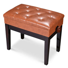 Load image into Gallery viewer, Yescom Piano Bench Leather Seat Adjustable-Height w/ Storage