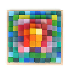 Load image into Gallery viewer, **Pre-order (Ships in 2-3 Weeks)**100 Pcs STAINED Large Stepped Pyramid Wooden Stacking Building Blocks