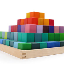 Load image into Gallery viewer, **Pre-order (Ships in 2-3 Weeks)**100 Pcs STAINED Large Stepped Pyramid Wooden Stacking Building Blocks