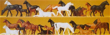 Load image into Gallery viewer, Preiser 14407 HO Scale Animals -- Horses pkg(26)