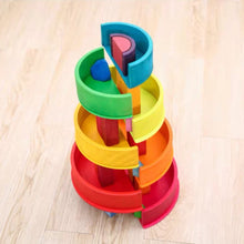 Load image into Gallery viewer, **Pre-order (Ships in 2-3 Weeks)**100 Pcs STAINED Large Stepped Pyramid Wooden Stacking Building Blocks