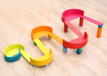 Load image into Gallery viewer, **Pre-order (Ships in 2-3 Weeks)**100 Pcs STAINED Large Stepped Pyramid Wooden Stacking Building Blocks