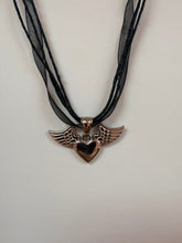 Load image into Gallery viewer, Black Ribbon Titanium Charm Necklaces