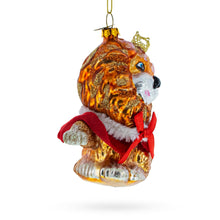 Load image into Gallery viewer, Regal Lion in Cape Glass Christmas Ornament