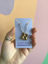 Load image into Gallery viewer, Bubble Letter Initial Necklace