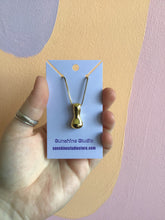 Load image into Gallery viewer, Bubble Letter Initial Necklace
