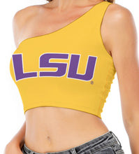 Load image into Gallery viewer, LSU Yellow One Shoulder Top