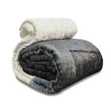 Load image into Gallery viewer, Black Ombre Velvet Quilt