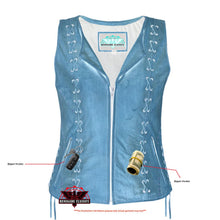 Load image into Gallery viewer, Women's Brown Zippered Vest with Lacing Details