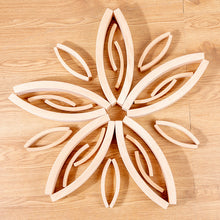 Load image into Gallery viewer, **Pre-order (Ships in 2-3 Weeks)**28 Pcs Mini Curved Natural Wooden Building Blocks with Storage Tray