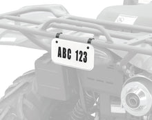 Load image into Gallery viewer, QuadBoss, QuadBoss ATV License Plate Kit - White with Numbers, Letters, and Mounting Clamps